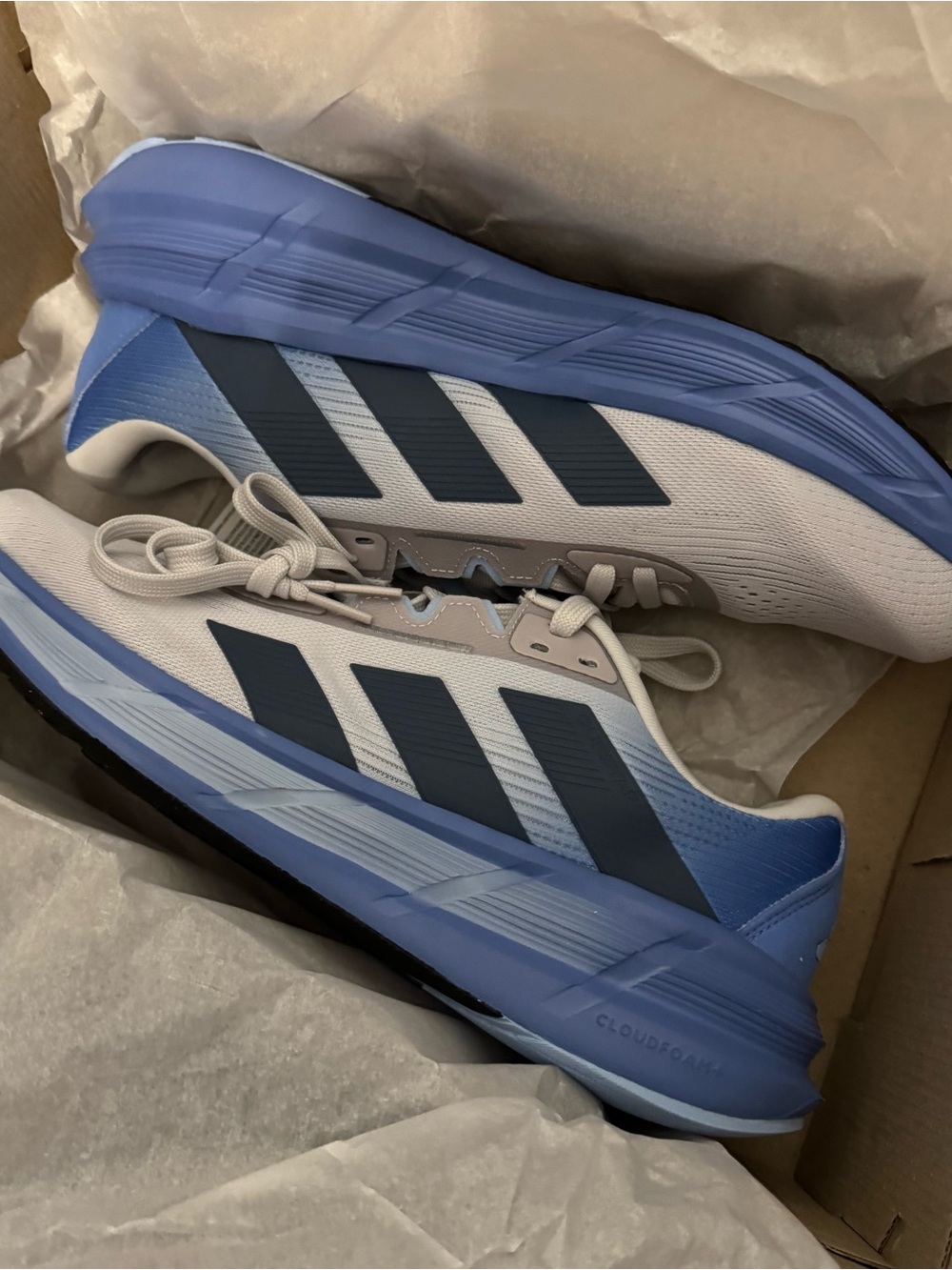 adidas Questar 3M Men's Running Sneakers - White & Blue
